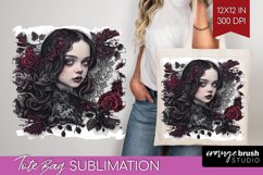 Dark Gothic Tote Bag - Victorian Gothic Tote Bag PNG Product Image 1