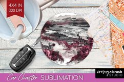 Dark Gothic Car Coaster - Victorian Gothic Coaster PNG Product Image 1