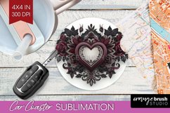 Dark Gothic Car Coaster - Victorian Gothic Coaster PNG Product Image 1