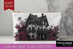 Dark Gothic Cosmetic Bag - Victorian Gothic Makeup Bag PNG Product Image 1