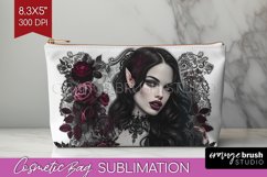 Dark Gothic Cosmetic Bag - Victorian Gothic Makeup Bag PNG Product Image 1