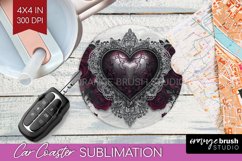 Dark Gothic Car Coaster - Victorian Gothic Coaster PNG Product Image 1