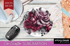 Dark Gothic Car Coaster - Victorian Gothic Coaster PNG Product Image 1