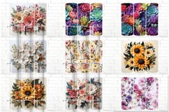 3D Floral Tumbler 20 oz Skinny Tumbler Wrap Bundle Product Image 3