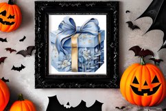 Blue Christmas Watercolor Clipart Sublimation Product Image 1