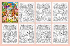 Farm Animals AI Coloring Book Kdp interiors Product Image 2