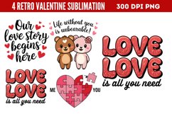 Retro Valentine Sublimation Bundle PNG Product Image 2