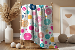 Blanket in wicker basket mockup Product Image 3