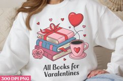All Books For Valentines PNG, Coquette Valentines Day Sublim Product Image 1