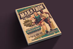 Marathon Run Event Vintage Flyer Product Image 2