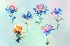 Digital set of 24 watercolor florals set PNG Product Image 2