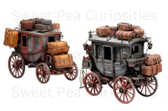 Stage Coach, Wagon, Western, Ephemera, PNG, Clipart Product Image 2