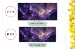 Space Mug Wrap, Galaxy Mug PNG, Purple Mug Template Product Image 2