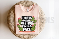 Resting Prick Face Graphic With Cactus Illustration Product Image 2