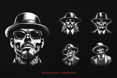 10 Bundle Dark Art Chicano Gangster Skull Man Mafia Gentle Product Image 3
