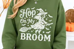 Hop On My Broom Svg, Halloween Witch Svg, Witch Broom Svg. Product Image 3