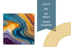 Abstract Square Coasters, Fluid Art Square Coaster Designs Product Image 2