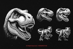 10 Bundle Dark Art T-Rex Dinosaur Jurassic Beast Animal Product Image 3