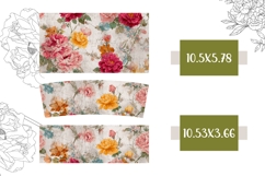 Floral Tumbler Design, Vintage Flowers 40 Oz Tumbler PNG Product Image 2