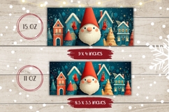Cartoon Christmas Gnome Mug, Christmas Town Mug Template Product Image 2
