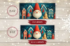 Cartoon Christmas Gnome Mug, Christmas Town Mug Template Product Image 2
