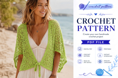 Lacy Flutter Sleeve Cardigan Crochet Pattern PDF Product Image 4