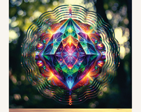 Kaleidoscope Wind Spinner PNG Bundle, Neon Spinner Product Image 2