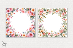 Floral digital paper, background clipart Product Image 2