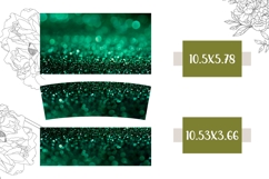 Green Glitter Tumbler, Sparkle 40 Oz Tumbler Wrap Product Image 2
