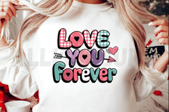 Love You Forever Graphic Whimsical Design For Valentines Day Product Image 2