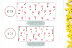 Pink Tulips Mug Wrap, Flowers Mug PNG, Cute Mug Product Image 2