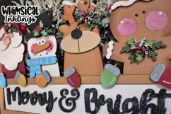 Merry and Bright Bunch Sign Laser SVG Product Image 2