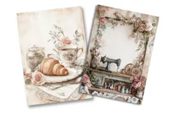 Vintage Shabby Chic Junk Journal Pages Product Image 2