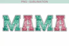 Mama PNG, Embroidery Letters for To My Mom Product Image 1