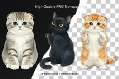 15 Bundle Watercolor Cute Cats Kitten Fluffy Pet Lovers Product Image 2