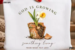 Hope Keeps Growing Here Shirt PNG, Christian Tree Stump Cros Product Image 2