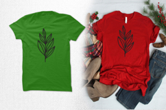 Minimalist Leaf Outline Embroidery Design File Product Image 2