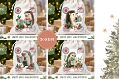 Christmas Hedgehog Santa Sack, Winter Santa Sack Designs Product Image 2