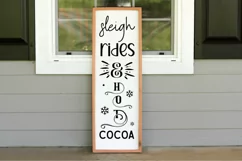 Sleigh rides and hot cocoa Porch Sign SVG Product Image 3