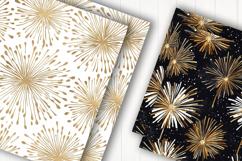 Golden Fireworks Pattern Digital Paper Product Image 2