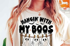 Funny Hanging Ghosts Halloween SVG PNG | Fall Shirt Design Product Image 3