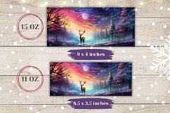 Night Winter Forest Mug Design, Christmas Deer Coffee Mug Product Image 2