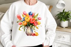 Spring Garden Clipart, Flowers Sublimation Designs Product Image 2