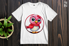 Winter Bird with Scarf Clipart Sublimation PNG Product Image 2