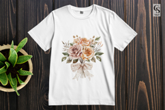 Beige Rose Floral Bouquet Clipart Sublimation PNG Product Image 2