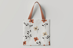 Beige Floral Leaves Digital Paper Product Image 2