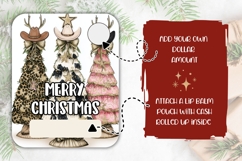 Rustic Christmas Tree Money Card, Leopard Christmas Tree Product Image 2