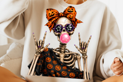 Cute Skeleton Halloween PNG, Funny Halloween Skeleton PNG Product Image 2