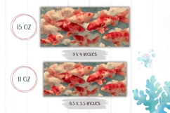 Koi Fish Mug Wrap, Ocean Mug Design, Cute Fish PNG Product Image 2
