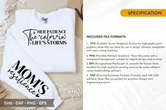 Her Patience the SVG - Mother's Day Sleeve T shirt Design Product Image 2